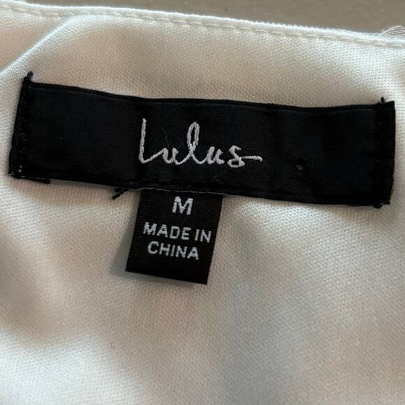 Lulus Notable Elegance White Mesh Floral Applique Bustier Midi Dress Size M - Picture 5 of 7